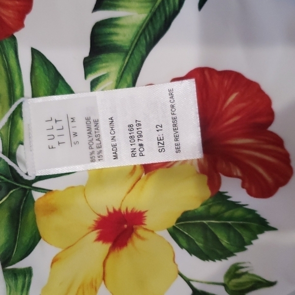 full Tilt Floral Tropical Print Bikini Bottom NWOT - Picture 3 of 7